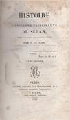Histoire de l'ancienne principaut de Sedan, J. Peyran