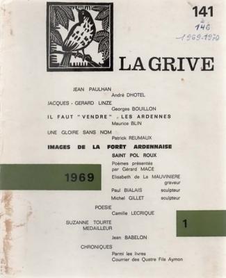La Grive N° 141 à 146, 1969-1970