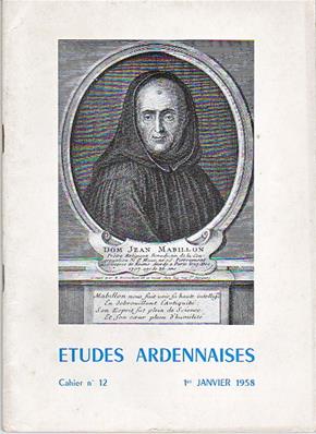 Etudes Ardennaises N° 12 janvier 1958