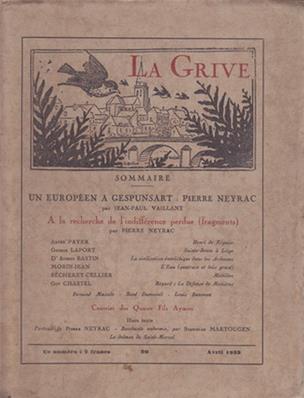 La Grive N° 20, avril 1933