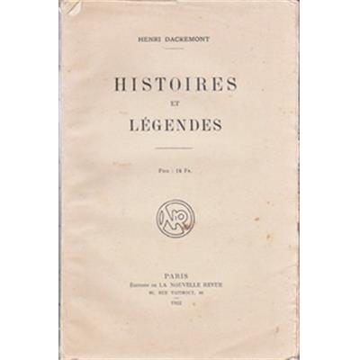 Histoires et légendes / Henri Dacremont