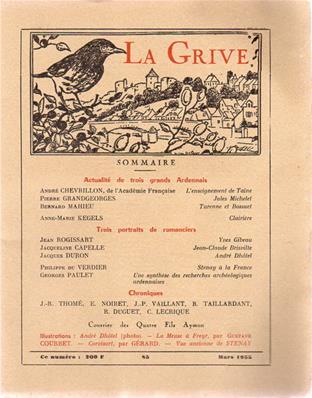 La Grive N° 85, mars 1955