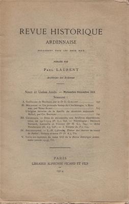 Revue Historique Ardennaise 1914 novembre décembre