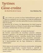 Tartines et casse croûte du Nord Est de la France, Lise Beseme Pia