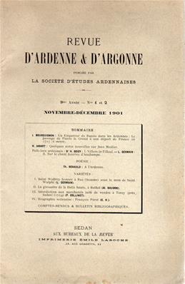 Revue d'Ardenne et d'Argonne 1901 N° 1 / 2