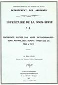 Inventaire de la sous série 1 J