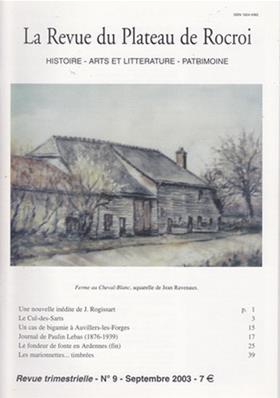 La revue du Plateau de Rocroi N° 9 septembre 2003