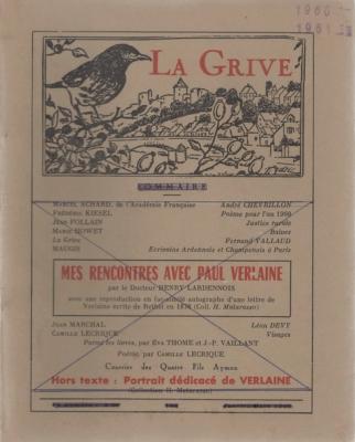 La Grive N° 105 à 112, 1960-1961