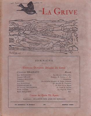 La Grive N° 37 juillet 1937