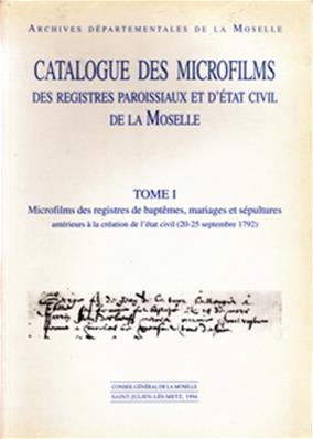 Catalogue des microfilms de la Moselle