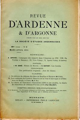 Revue d'Ardenne et d'Argonne 1911 N° 3