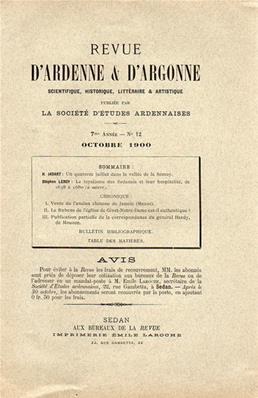 Revue d'Ardenne et d'Argonne 1900 N° 12