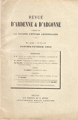 Revue d'Ardenne et d'Argonne 1902 N° 3 / 4