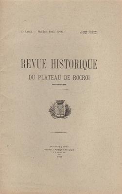 Revue historique du plateau de Rocroi N° 94