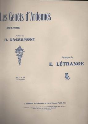 Les genêts d'Ardennes, Ernest Létrange, Henri Dacremont