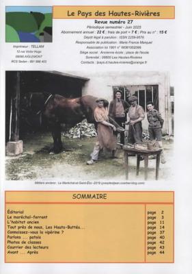 Le Pays des Hautes Rivières N° 27