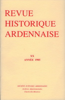 Revue Historique Ardennaise 1985 N° 20