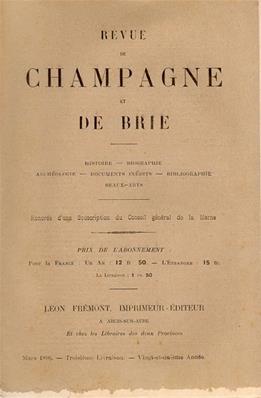 Revue de Champagne et de Brie mars 1896