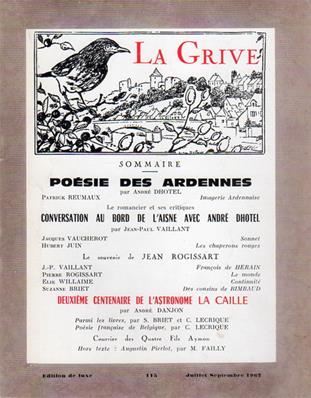 La Grive N° 115,juillet 1962