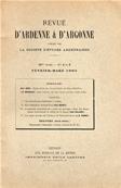 Revue d'Ardenne et d'Argonne 1903 N° 4 / 5