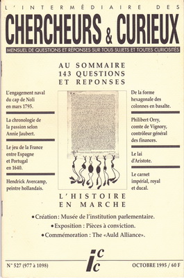 L'intermédiaire des chercheurs et curieux N° 527