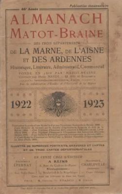 Almanach Matot Braine 1922-1923