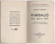 Rimbaud Tel qu'il fut / Jean Paul Vaillant