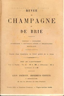 Revue de Champagne et de Brie février 1896