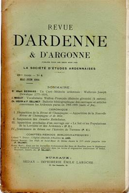 Revue d'Ardenne et d'Argonne 1914 N° 4