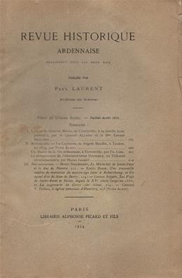 Revue Historique Ardennaise 1914, juillet aout