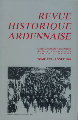 Revue Historique Ardennaise 1986 N° 21