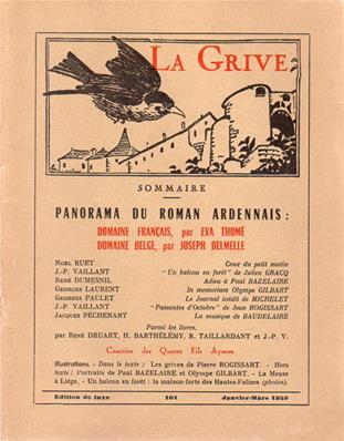 La Grive N° 101, janvier 1959