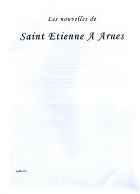 Les nouvelles de Saint Etienne à Arnes, juillet 2001