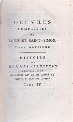 Œuvres de Louis de Saint Simon tome XII