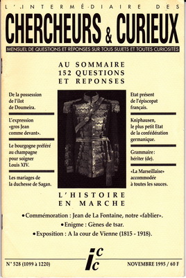 L'intermédiaire des chercheurs et curieux N° 528