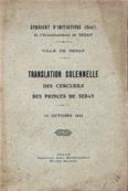 Translation solennelle des cercueils des Princes de Sedan