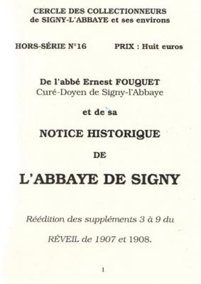 Notice historique de l'Abbaye de Signy, Abbé Fouquet