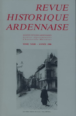 Revue Historique Ardennaise 1988 N° 23