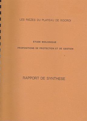 Etude biologique propositions de protection et de gestion