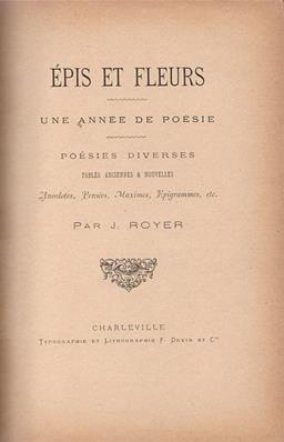 Epis et fleurs, J. Royer