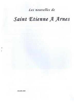 Les nouvelles de Saint Etienne à Arnes,décembre 2000