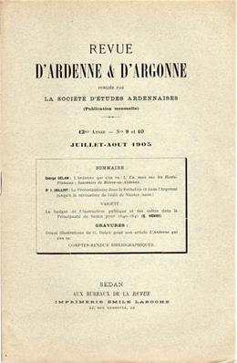 Revue d'Ardenne et d'Argonne 1905 N° 9 / 10