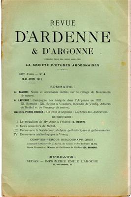 Revue d'Ardenne et d'Argonne 1911 N° 4
