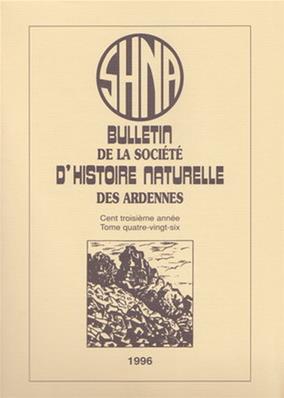 Bulletin de la Société d'Histoire Naturelle des Ardennes N° 86