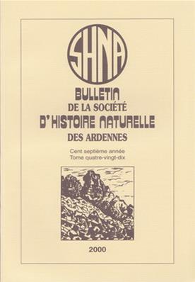 Bulletin de la Société d'Histoire Naturelle des Ardennes N° 90