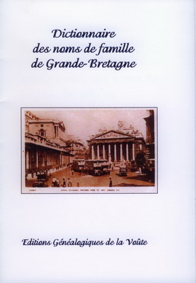 Dictionnaire des noms de famille de Grande Bretagne