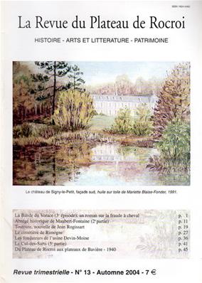 La Revue du Plateau de Rocroi N° 13 automne 2004