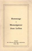 Hommage  Monseigneur  Jean Leflon