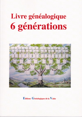 Livre généalogique 6 générations