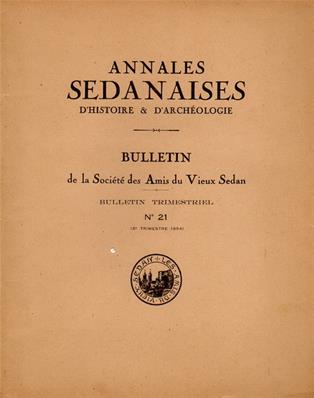 Annales Sedanaises N° 21, 3eme trimestre 1954